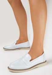 Niebieskie Eleganckie Mokasyny z Paskiem z Wycięciem Omnivena. Niebieskie mokasyny damskie Born2be. Za 84.99 zł.