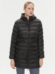 Tommy Hilfiger Płaszcz zimowy WW0WW39221 Czarny Regular Fit. Czarne płaszcze damskie Tommy Hilfiger, na zimę, m, bez wzorów, z syntetyku. Za 879.99 zł.