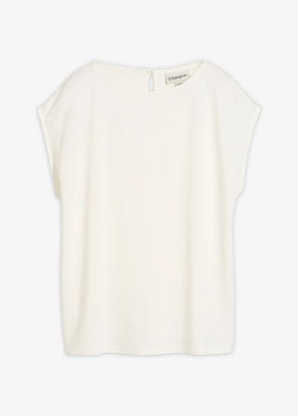 Koszulka oversize z miękkiej mieszanki wiskozy. Białe bluzki damskie bonprix, bez wzorów, z wiskozy, bez kołnierzyka, bez ramiączek. Za 54.99 zł.