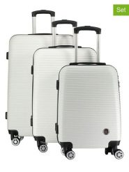 Canadian Peak 3-częściowy zestaw "Solomuneak" w kolorze białym rozmiar: onesize. Białe walizki Canadian Peak, bez wzorów, z materiału. Za 404.99 zł.
