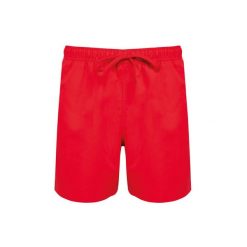 Ekologiczne spodenki kąpielowe Kariban. Czerwone kąpielówki męskie KARIBAN, xs, bez wzorów, z tkaniny. Za 192.00 zł.