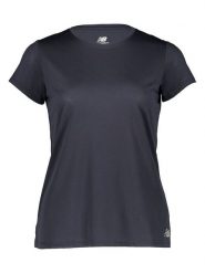 New Balance Koszulka "Core" w kolorze granatowym do biegania rozmiar: M. Niebieskie topy sportowe damskie New Balance, m, bez wzorów, z materiału, bez ramiączek. Za 96.83 zł.