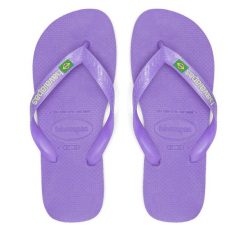 Japonki Havaianas. Fioletowe klapki damskie Havaianas, bez wzorów, bez obcasa. Za 79.99 zł.