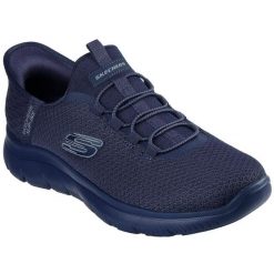 Buty sportowe męskie Skechers Summits High Range. Niebieskie buty sportowe na co dzień męskie Skechers, bez zapięcia. Za 390.00 zł.