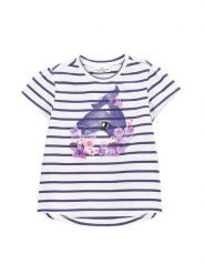 Coccodrillo T-Shirt WC5143201HGN Fioletowy Regular Fit. Fioletowe koszulki dziewczęce COCCODRILLO, bez wzorów, z bawełny, bez ramiączek. Za 26.99 zł.