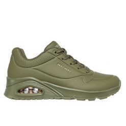 Buty Skechers Uno Stand On Air zielone 73690-OLV. Zielone buty sportowe na co dzień damskie bez wzorów, trekkingowe. Za 520.65 zł.