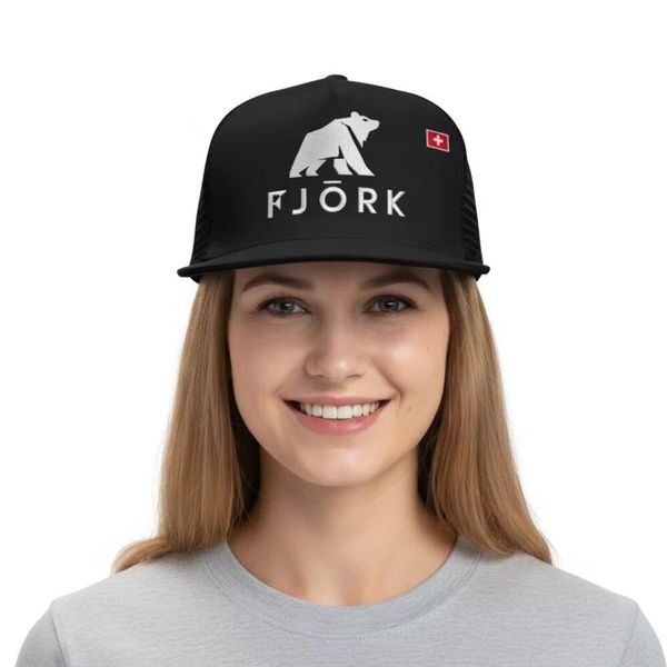 Czapka Trucker Fjork. Białe czapki męskie FJORK MERINO, bez wzorów, z bawełny. Za 109.00 zł.