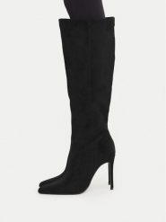 Nine West Kozaki EO-C6008-1 Czarny. Czarne kozaki damskie Nine West, z materiału, bez obcasa, na szpilce. Za 379.99 zł.