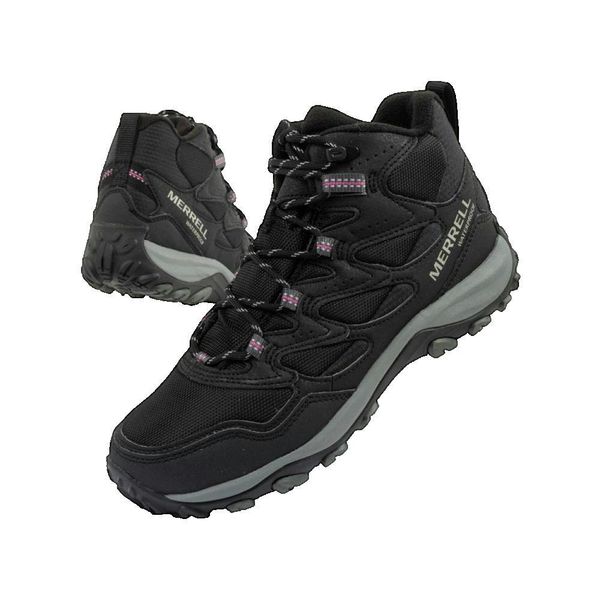 Buty trekkingowe Merrell West Rim Sport Thermo Mid WP czarne. Czarne obuwie trekkingowe damskie MERRELL, na zimę. Za 444.70 zł.