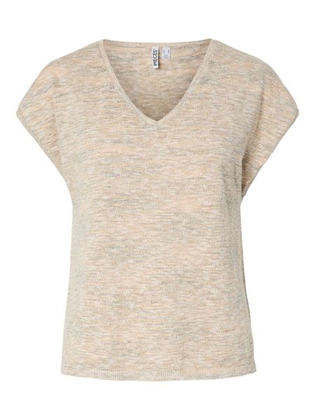 Pieces Sweter w kolorze beżowym rozmiar: L. Brązowe swetry klasyczne damskie Pieces, l, bez kołnierzyka. Za 83.42 zł.