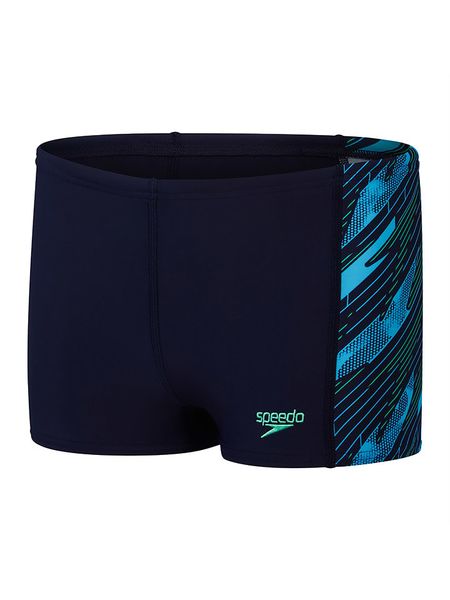 Speedo Kąpielówki "Eco H-Boom" w kolorze granatowo-błękitno-zielonym rozmiar: 176. Niebieskie kąpielówki męskie Speedo, bez wzorów, z materiału. Za 87.61 zł.
