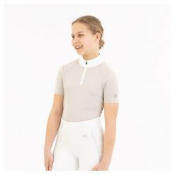 Dziewczęca konkursowa koszulka polo BR Equitation Eevolv Isha. Szare koszulki dziewczęce BR, bez wzorów, bez ramiączek. Za 223.30 zł.