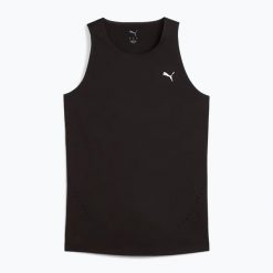 Koszulka do biegania damska PUMA Run Cloudspun Tank. Czarne topy sportowe damskie Puma, l, bez wzorów, z elastanu, bez ramiączek. Za 149.99 zł.