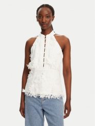 Bardot Bluzka Remy Sleeveless 59846TB Biały Regular Fit. Białe bluzki damskie BARDOT, bez wzorów, z syntetyku, bez ramiączek. Za 279.99 zł.