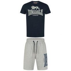 Zestaw t-shirt i szorty Lonsdale Mair. Niebieskie szorty męskie Lonsdale, bez wzorów, z bawełny. Za 226.95 zł.