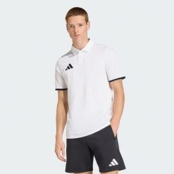 Koszulka polo Entrada26. Białe t-shirty sportowe męskie Adidas, l, z materiału, bez ramiączek, na fitness i siłownię, climacool (adidas). Za 79.00 zł.