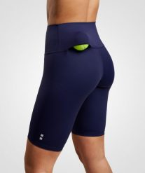Spodenki do tenisa/padla Damskie Smart Legging z kieszenią na piłkę. Niebieskie legginsy damskie NORDICDOTS, bez wzorów, z materiału. Za 190.00 zł.