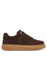 Tommy Hilfiger Sneakersy T3A9-35086-0315525 D Beżowy. Brązowe buty sportowe dziewczęce Tommy Hilfiger, bez wzorów, ze skóry, bez zapięcia. Za 379.99 zł.