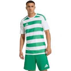Koszulka męska adidas Hooped 26 Jersey biało-zielona. Czarne t-shirty sportowe męskie Adidas, m, z jersey, bez ramiączek, do piłki nożnej. Za 90.99 zł.