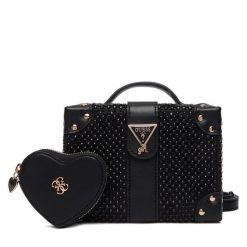 Torebka Guess. Czarne torebki klasyczne damskie Guess, z aplikacjami, bez dodatków. Za 369.99 zł.