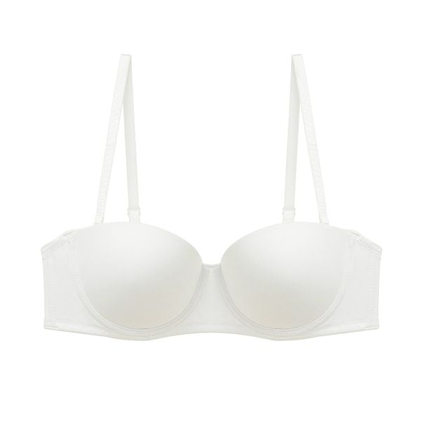 Biustonosz balkonetka gładki niewidoczny pod ubraniem Cymbre. Białe biustonosze Intica, bez wzorów, ze skóry. Za 119.00 zł.