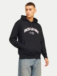 Jack & Jones Bluza Bronx 12262919 Czarny Regular Fit. Czarne bluzy bez kaptura męskie Jack & Jones, m, z bawełny. Za 109.99 zł.