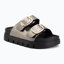 Klapki damskie Lee Cooper LCW-26-35-4461LA. Szare klapki damskie COOPER, bez wzorów, z materiału, bez obcasa. Za 125.50 zł.