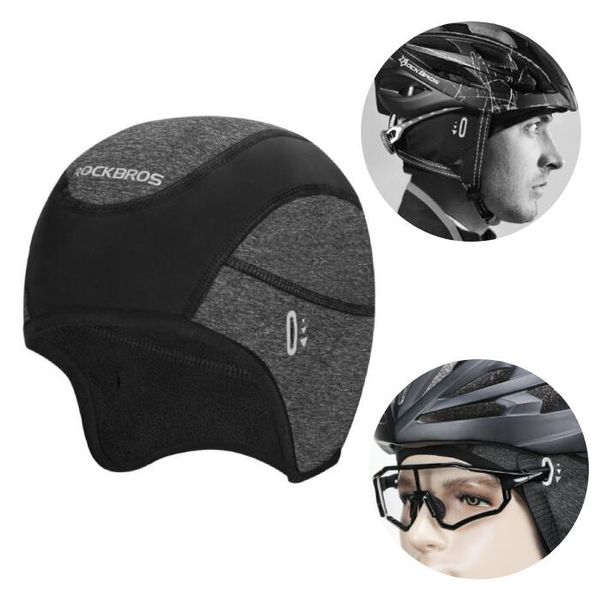 Czapka rowerowa/sportowa pod kask (YPP032) ROCKBROS. Czarne czapki męskie ROCKBROS, bez wzorów, z elastanu, sportowe. Za 39.00 zł.