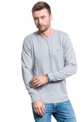 SWETER MĘSKI WRANGLER CREWNECK KNIT MID GREY MEL W8A02PX37 112132350. Szare swetry męskie Wrangler, m, bez wzorów, bez kołnierzyka. W wyprzedaży za 79.99 zł.