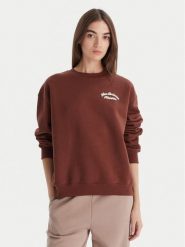 New Balance Bluza WT53516 Brązowy Relaxed Fit. Brązowe bluzy bez kaptura damskie New Balance, m, z bawełny. Za 279.99 zł.