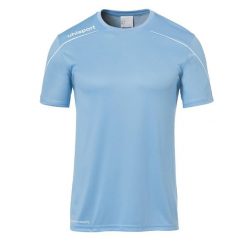 Koszulka Uhlsport Stream 22. Niebieskie t-shirty sportowe męskie UHLSPORT, m, bez ramiączek, na fitness i siłownię. Za 120.50 zł.