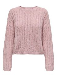 ONLY Sweter w kolorze jasnoróżowym rozmiar: XS. Różowe swetry klasyczne damskie Only, xs, bez kołnierzyka. Za 74.63 zł.