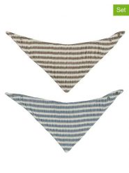 OYOY mini Chusty trójkątne (2 szt.) w kolorze brązowo-niebieskim rozmiar: onesize. Brązowe chusty i apaszki dziecięce OYOY mini, z bawełny. Za 70.24 zł.