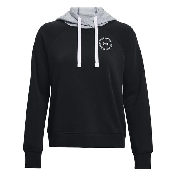 Damska Bluza Z Kapturem Rival Fleece Hoodie. Czarne bluzy z kapturem damskie Under Armour. Za 301.99 zł.