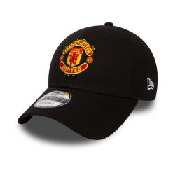 Czapka z daszkiem Manchester United - licencjonowana New Era. Czarne czapki męskie New Era, bez wzorów. Za 139.00 zł.