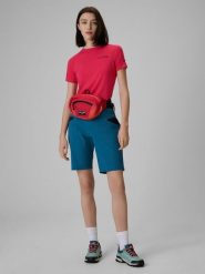 4F Spodenki trekkingowe szybkoschnące damskie - turkusowe XXL. Niebieskie szorty damskie 4f, bez wzorów, ze skóry, wizytowe, z podwyższonym stanem. Za 179.99 zł.