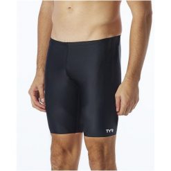Spodenki pływackie męskie TYR Jammer Swimsuit - Solid. Czarne kąpielówki męskie TYR, m, bez wzorów, do pływania. Za 229.99 zł.