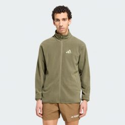 Bluza polarowa z suwakiem na całej długości Terrex Multi Essentials. Brązowe bluzy bez kaptura męskie Adidas, l, z materiału. Za 219.00 zł.