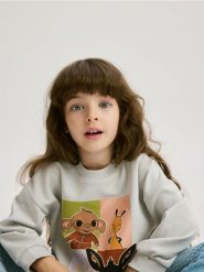 Bluza Bing - jasnoszary. Szare bluzy i bluzki niemowlęce Reserved, bez wzorów, z bawełny, bez ramiączek, bez kaptura. Za 39.99 zł.