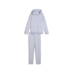 Młodzieżowy dres z kapturem i metalicznym wykończeniem PUMA Cool Weather Blue. Niebieskia spodnie dresowe damskie Puma, m, bez wzorów, z dresówki. W wyprzedaży za 149.00 zł.