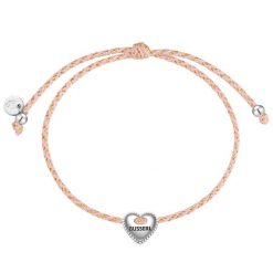 Glanzstücke München Bransoletka Herz "BUSSERL" z srebra próby 925 w kolorze srebrnym Bransoletki 1 ct Damski. Szare bransoletki damskie Glanzstücke München, srebrne. Za 149.99 zł.