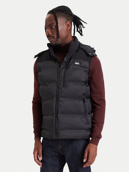 KARL LAGERFELD Kamizelka 505023 564596 Czarny Regular Fit. Czarne kamizelki męskie Karl Lagerfeld, m, z syntetyku. Za 1,169.00 zł.