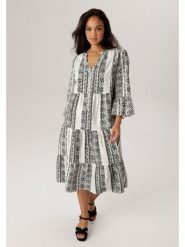 Aniston Sukienka w kolorze czarno-białym rozmiar: 50. Białe sukienki damskie Aniston, bez wzorów, bez kołnierzyka, bez ramiączek, midi. Za 252.99 zł.