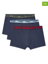 Wrangler Bokserki (3 pary) "Alford" w kolorze granatowym rozmiar: L. Niebieskie bokserki męskie Wrangler, bez wzorów. Za 96.60 zł.
