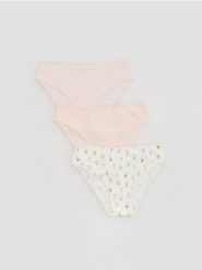 Bawełniane majtki figi 3 pack - mahoniowy. Brązowe figi damskie Reserved, l, bez wzorów, z bawełny. Za 49.99 zł.