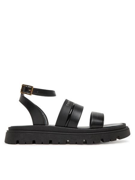 Tommy Hilfiger Sandały Sandal T4A2-33798-0371 S Czarny. Czarne sandały dziewczęce Tommy Hilfiger, ze skóry, bez zapięcia. Za 279.99 zł.