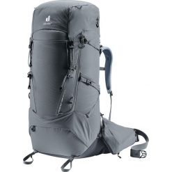 Plecak trekkingowy damski Deuter Aircontact 65 + 10 SL - graphite/black. Szare plecaki damskie Deuter, bez wzorów, z materiału. Za 1,547.25 zł.