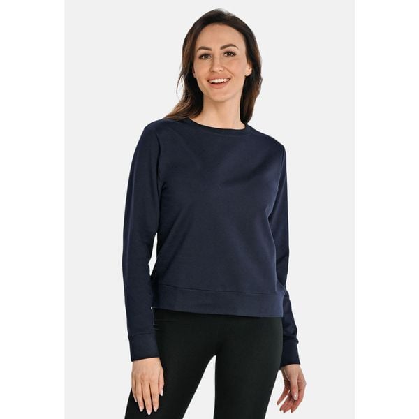 Bawełniana bluza damska z okrągłym dekoltem Teyli Ellis. Niebieskie bluzy bez kaptura damskie Teyli, s, z bawełny. Za 229.99 zł.