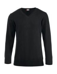 Clique sweter V Aston 100% bawełna czarny. Czarne swetry męskie CLIQUE, m, bez wzorów, z bawełny, bez kołnierzyka. Za 240.33 zł.