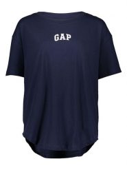 GAP Koszulka w kolorze granatowym rozmiar: XL. Niebieskie bluzki damskie GAP, xl, bez wzorów, z bawełny, bez kołnierzyka, bez ramiączek. Za 83.62 zł.